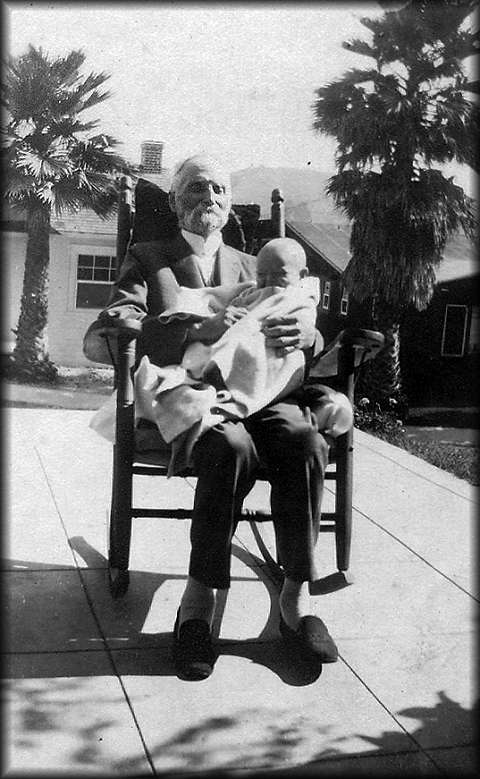 Grandpa Trussell and his youngest great grandchild, Robert Trussell